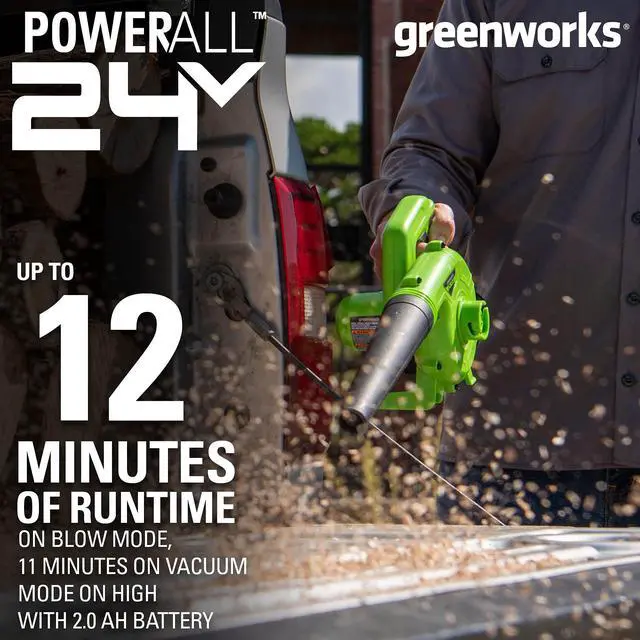Alt view image 3 of 6 - 24V (90 MPH / 180 CFM / 200+ Compatible Tools) Cordless Shop Blower, 2.0Ah Battery and Charger Included