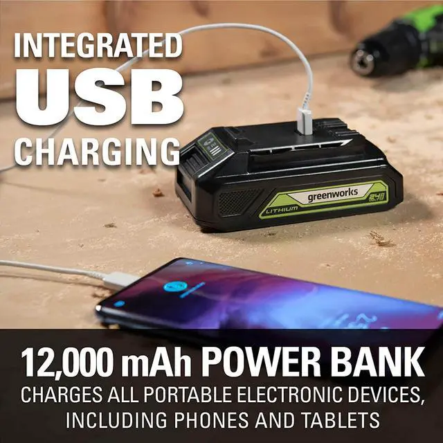 Alt view image 5 of 6 - 24V (90 MPH / 180 CFM / 200+ Compatible Tools) Cordless Shop Blower, 2.0Ah Battery and Charger Included