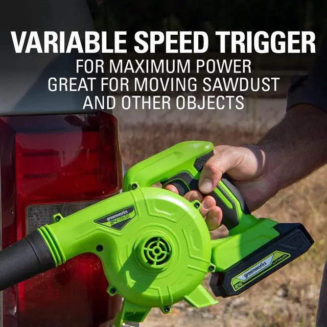 Alt view image 6 of 6 - 24V (90 MPH / 180 CFM / 200+ Compatible Tools) Cordless Shop Blower, 2.0Ah Battery and Charger Included