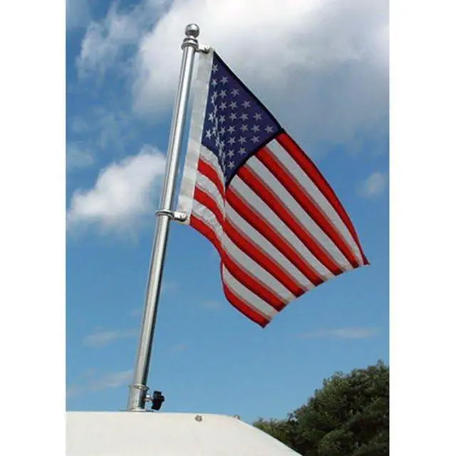Alt view image 2 of 2 - Products, Flag Pole Set, Polished Stainless Steel