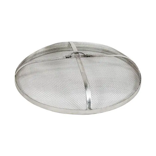 Main image of Sunnydaze Round Fire Pit Screen Cover - 36-Inch Stainless Steel Mesh Fire Pit Spark Screen - Spark Lid Top Cover with Handle