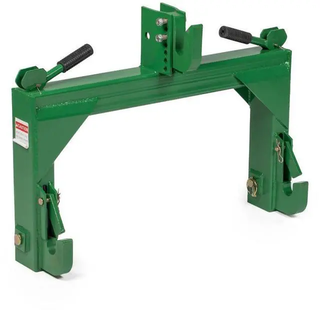 Main image of Titan Attachments Green 3 Point Quick Hitch Adaptor to Category 1 Tractors, 3000 LB Lifting Capacity, 27.5" Between Lower Arms, 14.5" - 17.5" Level Adjustment