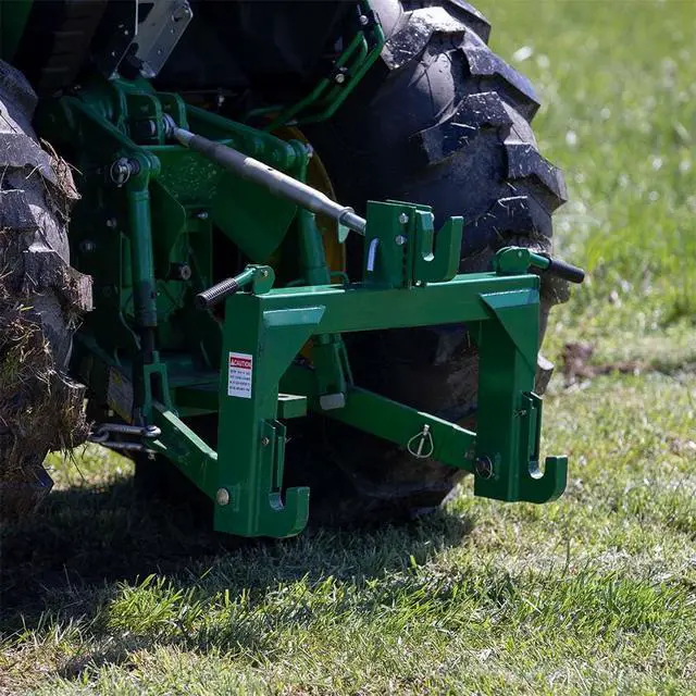 Alt view image 2 of 6 - Titan Attachments Green 3 Point Quick Hitch Adaptor to Category 1 Tractors, 3000 LB Lifting Capacity, 27.5" Between Lower Arms, 14.5" - 17.5" Level Adjustment