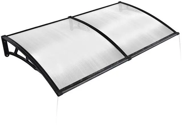 Main image of 2Pack 40"x40" Door Window Awning Whole One-piece Polycarbonate Anti-UV30+ Cover Front Door Outdoor Rain Snow Sunlight Protection Hollow Sheet Patio Yard Door White Board