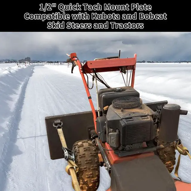 Alt view image 2 of 6 - 1/2" Skid Steer Attachment Quick Tach Mount Plate Loader Compatible with Kubota and Bobcat Skid Steers and Tractors