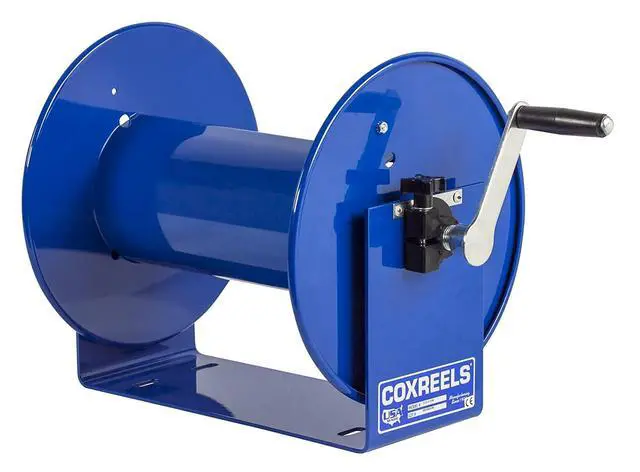 Alt view image 4 of 6 - 112-3-50 Compact Hand Crank Steel Hose Reel - 4,000 PSI - Holds 3/8" x 50' Length Hose - Perfect for Air Compressor, Garden, Pressure Washer, Electric Hoses (Hose Not Included) Made in USA