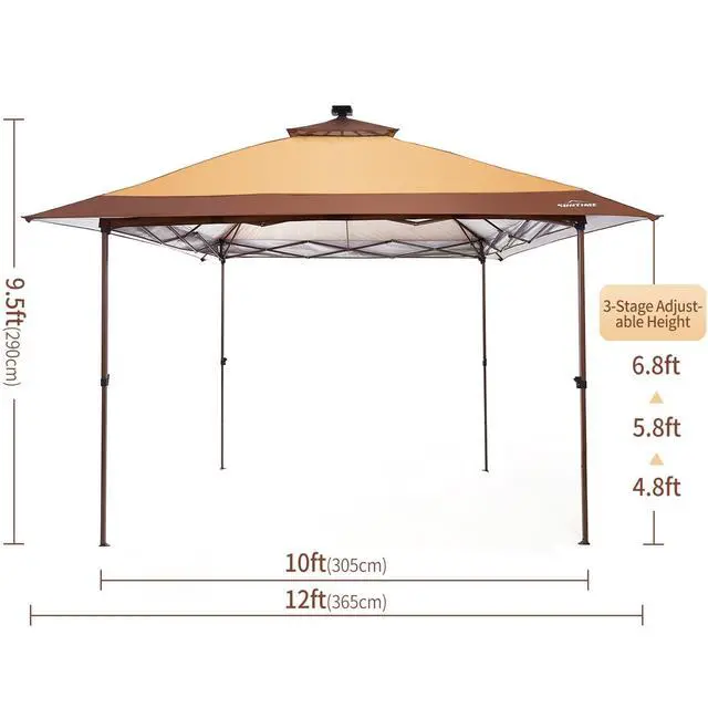 Alt view image 2 of 6 - Suntime Pop Up Gazebo Polyester Canopy Tent