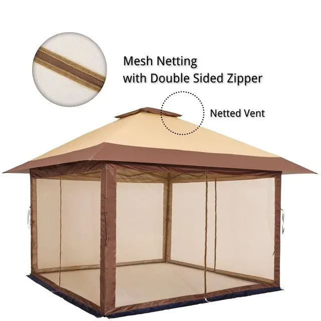 Alt view image 4 of 6 - Suntime Pop Up Gazebo Polyester Canopy Tent
