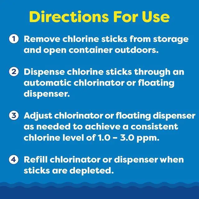 Alt view image 6 of 6 - 4 Inch Chlorine Sticks for Sanitizing Swimming Pools - Individually Wrapped, Slow Dissolving, Stabilized Chlorine Sanitizer - 90% Available Chlorine, 99% Trichlor - 10 Pounds