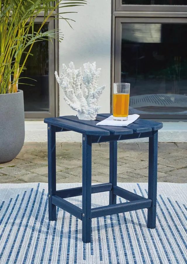 Alt view image 2 of 6 - Outdoor Sundown Treasure HDPE End Table, Blue