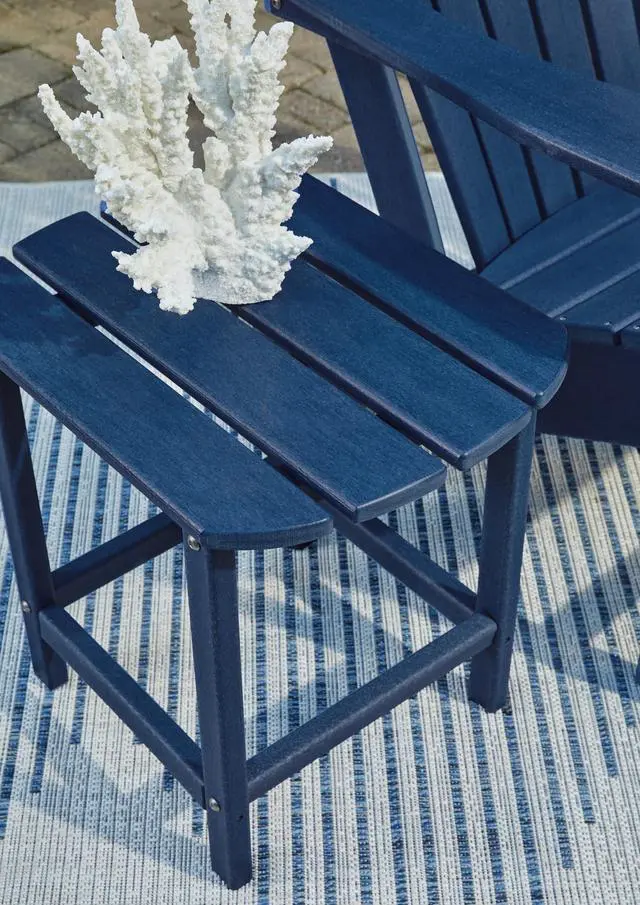 Alt view image 6 of 6 - Outdoor Sundown Treasure HDPE End Table, Blue