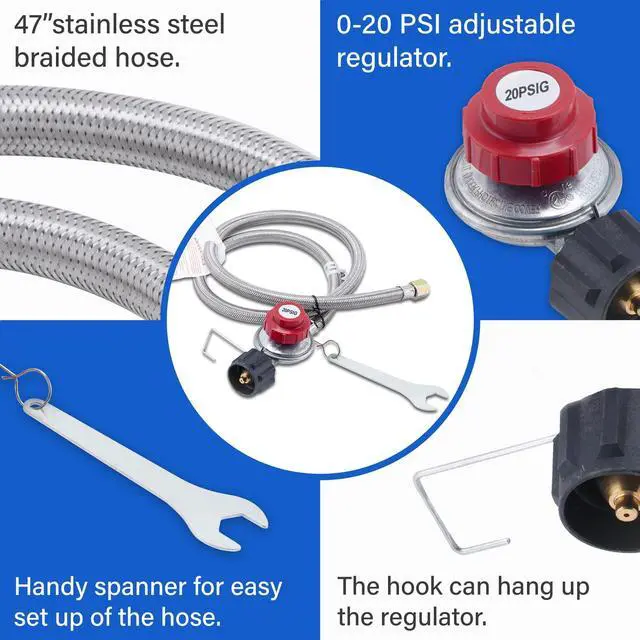Alt view image 5 of 6 - ARC Single Burner Propane Stove, 200,000BTU High-Pressure Outdoor Propane Stove Cooker Propane Burner, 16.5"Heavy Duty Burners For Outdoor Cooking Turkey Fry,Crawfish Boil,Homebrewing