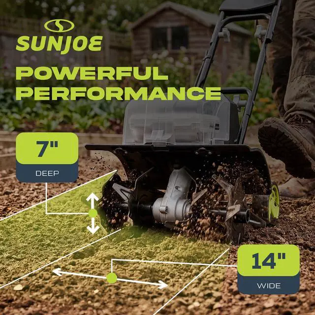 Alt view image 4 of 6 - 24V Cordless Garden Tiller Cultivator Kit with Battery and Charger for Weeding, Soil Aeration and Prepping Plant Beds, Black, 24V-X2-TLR14