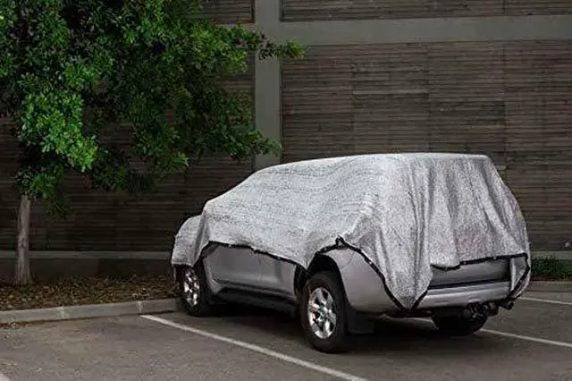 Alt view image 3 of 6 - 70% Reflective Aluminet Sun Shade Cloth (14' x 20') - UV Protection | Lightweight, Easy Setup Mesh Canopy Cover with Grommets