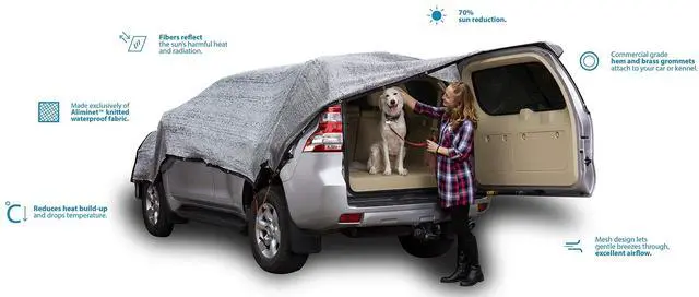 Alt view image 6 of 6 - 70% Reflective Aluminet Sun Shade Cloth (14' x 20') - UV Protection | Lightweight, Easy Setup Mesh Canopy Cover with Grommets
