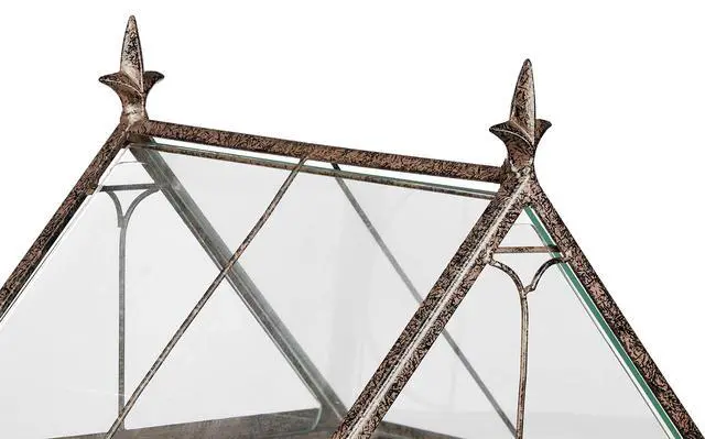 Alt view image 6 of 6 - Freestanding Glass Wardian Case Plant Stand, Large Terrarium | Handcrafted, Real Glass, Botanical Display, Houseplants, Decorative Décor