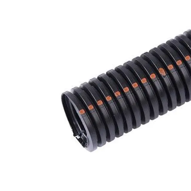 Alt view image 4 of 4 - 1" UV Rated Flame Retardant Wire Loom Black Nylon Split Tubing Cable Hose - 250 Feet