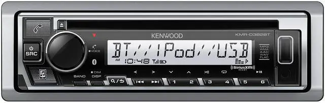 Main image of KMR-D382BT (50W x 4Ch) Single Din Car/Marine Stereo Head Unit with Bluetooth, Hands-Free Calling, CD Player, USB, AM/FM Radio, SiriusXM Ready, All-Weather in-Dash Boat & Car Audio Receiver