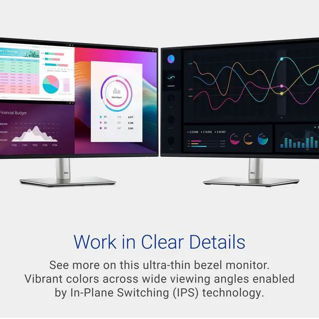 Alt view image 4 of 4 - 27 Monitor - P2725H - 27-inch Full HD (1920 × 1080) 100Hz Display, IPS Panel, 99% sRGB, 1500:1 Contrast Ratio, Tilt/Swivel/Pivot/Height Adjustable, 3-Year Advanced Exchange Service - Black