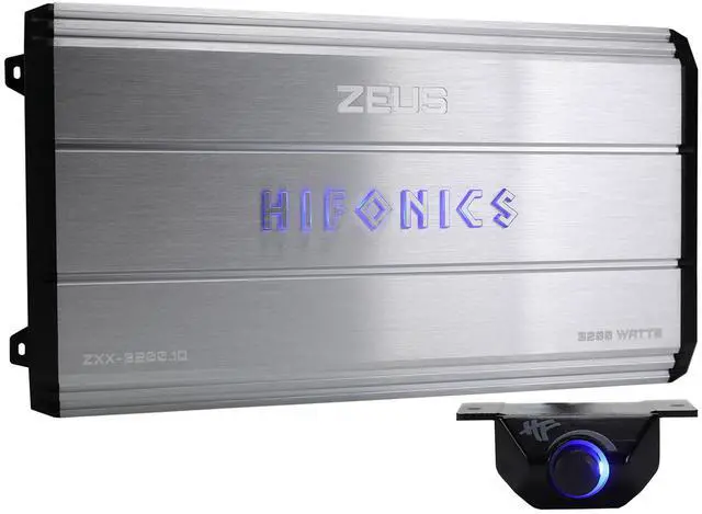 Main image of Zeus ZXX 3200 Watt Max Class D Monoblock Car Audio Amplifier Amp with Bass Knob and Remote, Variable Crossovers, ZXX-3200.1D, Silver