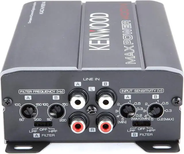 Alt view image 5 of 5 - KAC-M1814 4-Channel Compact Bridgeable Marine/Motorsports 400W Max Power Digital Amplifier