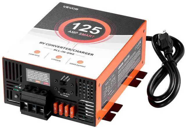 Main image of RV Power Converter, 125 Amp, 110V AC to 12V DC RV Converter Battery Charger, Multi Stage Smart Charging, 13V to 16.5V Operating Range, Compatible with Lithium & Lead Acid Battery, for Camper