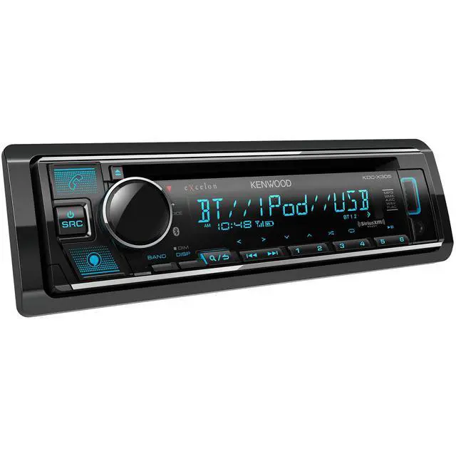 Alt view image 2 of 3 - KDC-X305 eXcelon CD Car Stereo Receiver w/Bluetooth Hands Free Calling, AM/FM Radio, USB, Amazon Alexa Built Ready, Variable Color Illumination