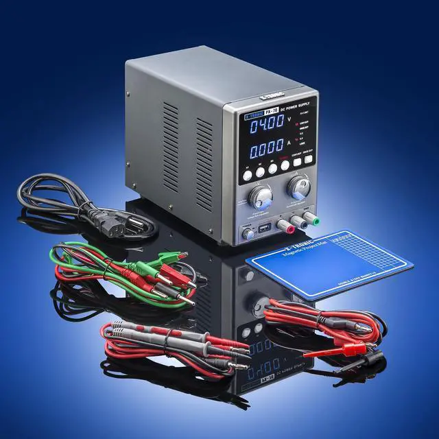 Alt view image 2 of 4 - PX-70 Linear Variable Bench DC Power Supply 30V 5A Range Output On/Off, Memory Recall, Lock/Unlock Func 5 Protection Modes USB Output Precise Rotary Encoder Dial 3 Sets of Leads