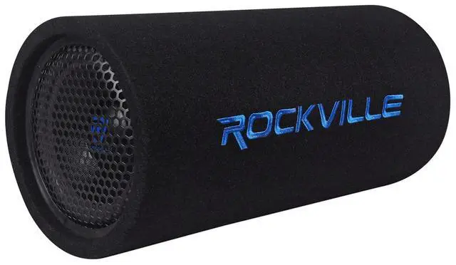 Alt view image 2 of 4 - RTB80A Bundle: 8-in 400-Watt Peak / 200-Watt RMS Powered Subwoofer Bass Tube, RWK81 8 Gauge Complete Amp Installation Wire Kit with 100% Copper RCA for Jeep Wrangler 87-06, 2-Items