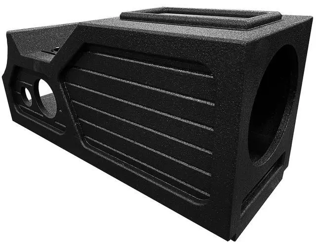 Alt view image 2 of 4 - REC136 12" Center Console Subwoofer Box, Vented, 2.05 Cu Ft, Bed Liner Finish, Precision MDF, for 2007-2013 Chevy/GM Crew Cab Audio Enthusiasts