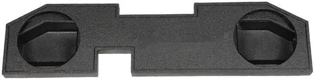 Main image of REC9 Dual 12" Sealed Subwoofer Box 0.65 Cu Ft, Bedliner Finish, 5/8" MDF, Screw-in Platinum Terminals, for 02-17 Dodge Ram Quad Cab