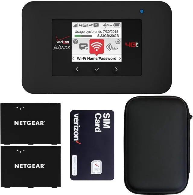 Main image of Verizon Wireless Jetpack Netgear AC791L | Mobile Hotspot for Travel | 4G Mobile Portable WiFi | Unlocked Globally | Speed up to 300 Mbps | Battery Usage 20 Hours | Bundle (Premium)