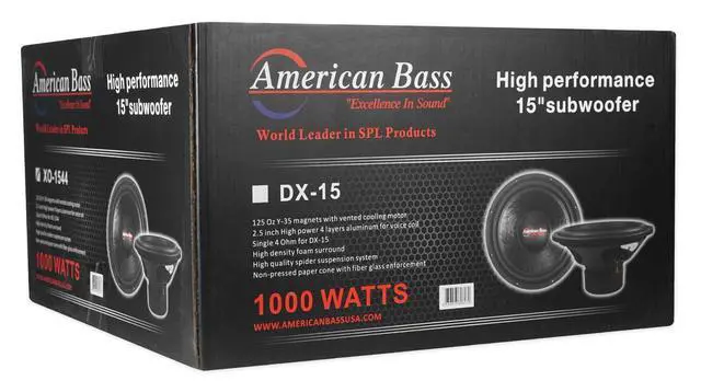 Alt view image 6 of 6 - XO 1544 15" 1000 Watt Car Audio Subwoofer DVC 4-ohm Sub XO1544