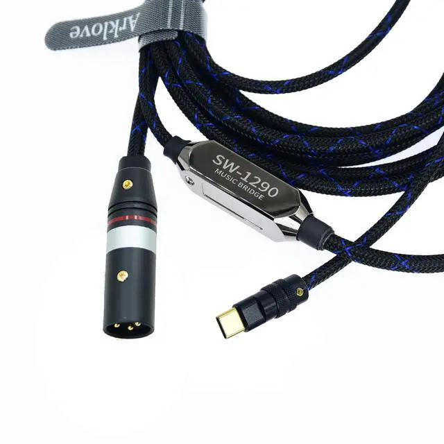 Main image of 60ft USB c to AES Cable Male Type-c to Digital 110 Ohm Interface XLR Male Adapter EBU Wire for dac amp Sound Preamp Amplifier with Phone dsd128 192K