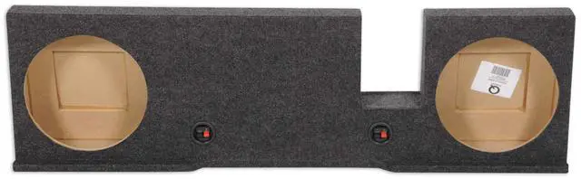 Main image of REC37 Dual 12" Subwoofer Box Enclosure for 2004-2008 Ford F150 Extended Cab/SuperCrew, 5/8" MDF, Charcoal Carpet, Underseat Downfire Design