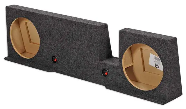 Alt view image 3 of 4 - REC37 Dual 12" Subwoofer Box Enclosure for 2004-2008 Ford F150 Extended Cab/SuperCrew, 5/8" MDF, Charcoal Carpet, Underseat Downfire Design