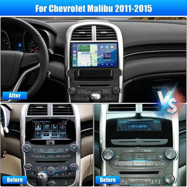 Alt view image 2 of 4 - Android 15 Car Stereo Radio for Chevy Malibu 2011 2012 2013 2014 2015, 9" Touchscreen Car Radio Stereo Head Unit with Wireless CarPlay Android Auto GPS Navigation SWC FM RDS DSP WiFi Bluetooth Camera