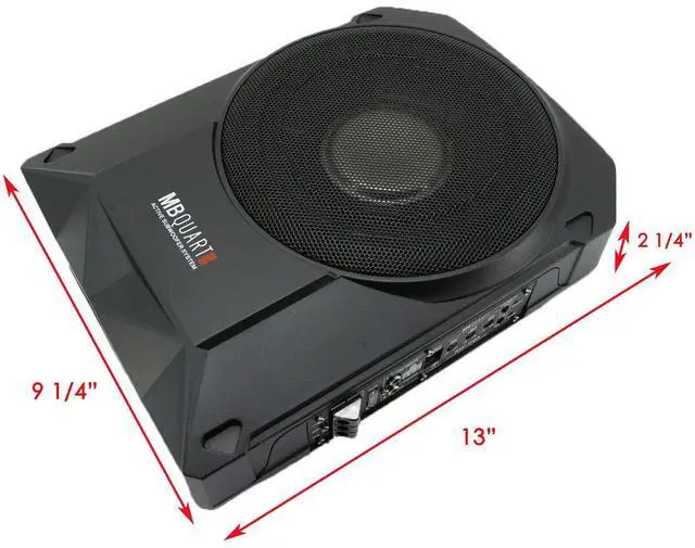 Alt view image 2 of 4 - RW-108A 600W Reference Series 8" Slim Low Profile Compact Under-Seat 4-Ohm Active Powered Subwoofer Enclosure with Built in Amplifier for Car RV ATV, Black