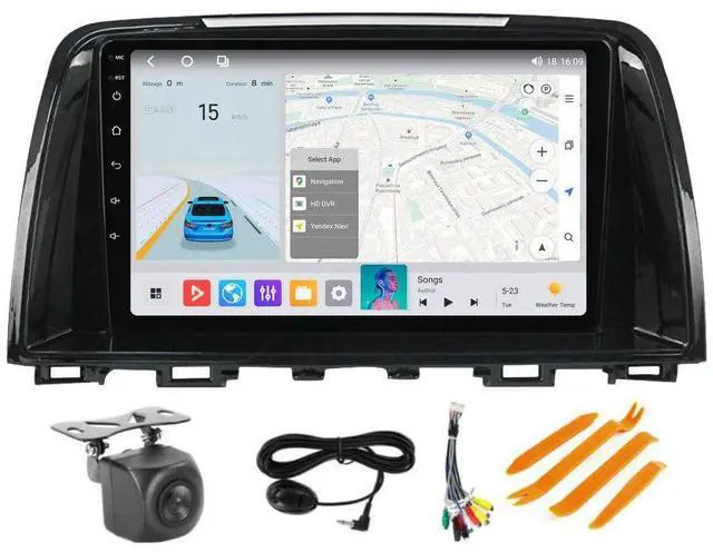 Main image of Android Car Radio for Mazda 6 III GL GJ 2012-2017 Stereo: 8Core 4+64GB 9" Touch Screen Head Unit Replacement Dash Kit GPS Navigation with Carplay & Android Auto/DSP/SWC/FM/Cooling Fan/5G WiFi