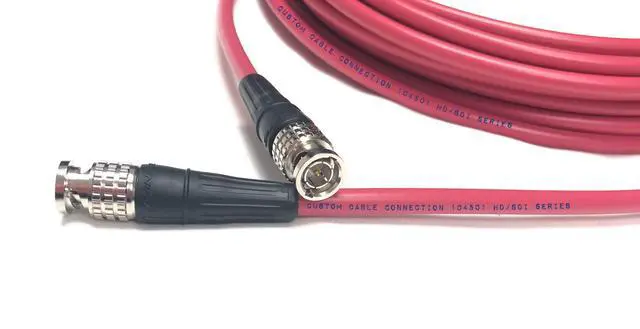 Alt view image 4 of 4 - 100 Foot Belden 1694A 3G/6G HD-SDI RG6 Cable (75 Ohm) with Canare BCP-B53 BNC connectors Red # 104501-100