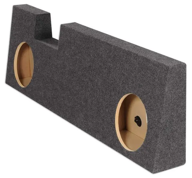 Alt view image 3 of 4 - REC38 Dual 10" Subwoofer Box Enclosure, 0.65 Cu.Ft., 4.25" Depth, Custom Fit, Durable Bedliner Finish Forward-Firing Design, for 2004-2016 Ford F250/350/450/550 Super Duty Crew Cab Audio