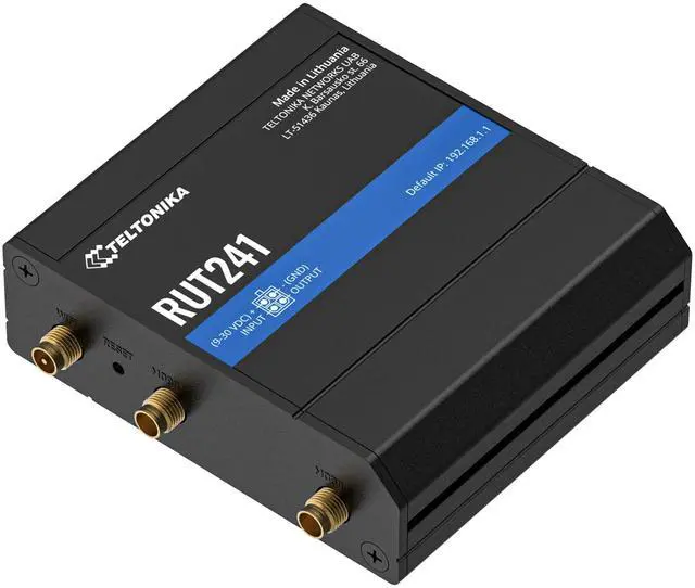 Alt view image 3 of 4 - RUT241 RUT241098000 Industrial 4G LTE Router (Cat 4) with WiFi, Dual Ethernet Ports, SIM Slot, RMS Remote Management North America Version, AT&T & Verizon Certified