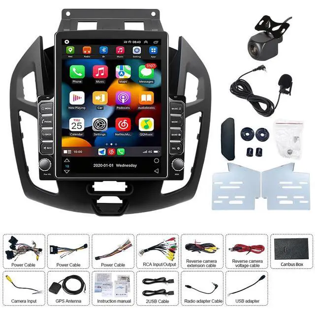 Alt view image 3 of 4 - Android 14 9.7" Car Stereo Upgrade Radio for Ford Transit Connect 2014 2015 2016 2017 2018 w/Carplay Android Auto,4+64G Touchscreen Radio,Plug and Play,GPS WiFi Bluetooth FM RDS DSP SWC Backup Camera