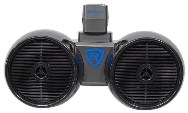 Alt view image 2 of 4 - DWB65B Dual 6.5 in 600W Peak/300W RMS Marine Wakeboard Tower Speaker System, Black, Water Resistant, Aluminum Mounting Brackets, for Boats and UTVs, 2-Piece