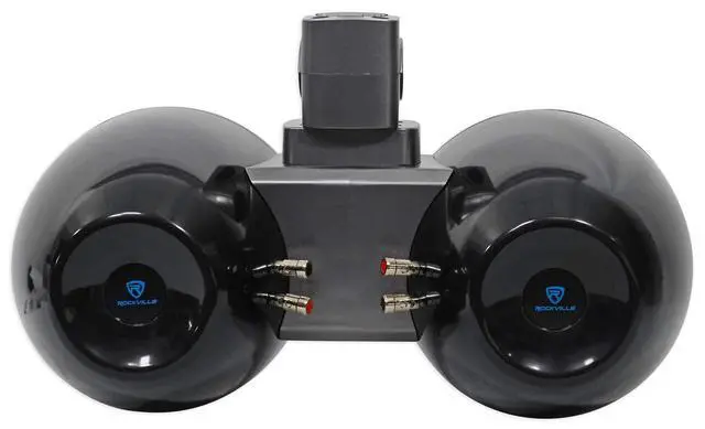 Alt view image 4 of 4 - DWB65B Dual 6.5 in 600W Peak/300W RMS Marine Wakeboard Tower Speaker System, Black, Water Resistant, Aluminum Mounting Brackets, for Boats and UTVs, 2-Piece