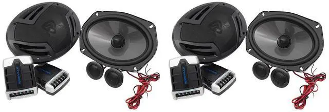 Main image of RV69.2C 2000-Watt Peak/440-Watt RMS 6x9 in 4-Ohm Component Car Speakers, Butyl Rubber Surrounds, Aluminum Voice Coils, for Car Audio Systems, 8-Piece