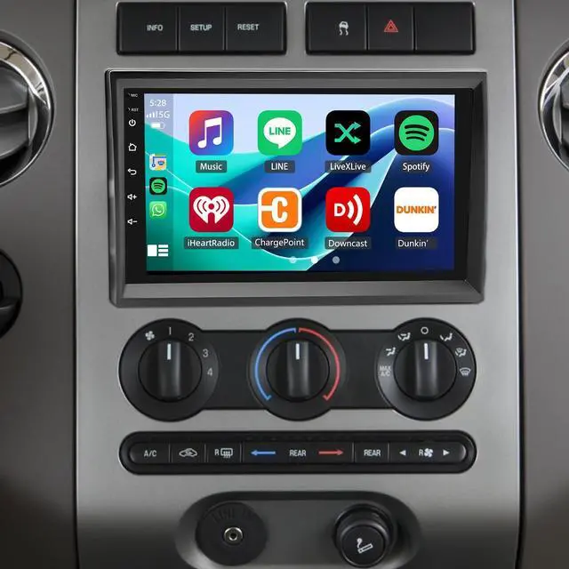 Main image of Android Car Radio for Ford F150/F250/F350 2004-2014 with Wireless Apple Carplay Android Auto, 7 Inch Touch Screen for F150 Stereo Upgrade, GPS Navigation, WiFi, Bluetooth 5.0, FM, SWC, Mic, Backup Cam