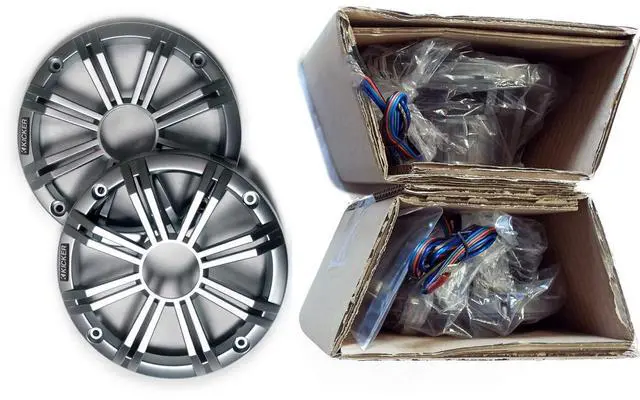 Alt view image 5 of 6 - 6.5" Silver LED Marine Speakers (Qty 6) 3 Pairs of OEM Replacement Speakers