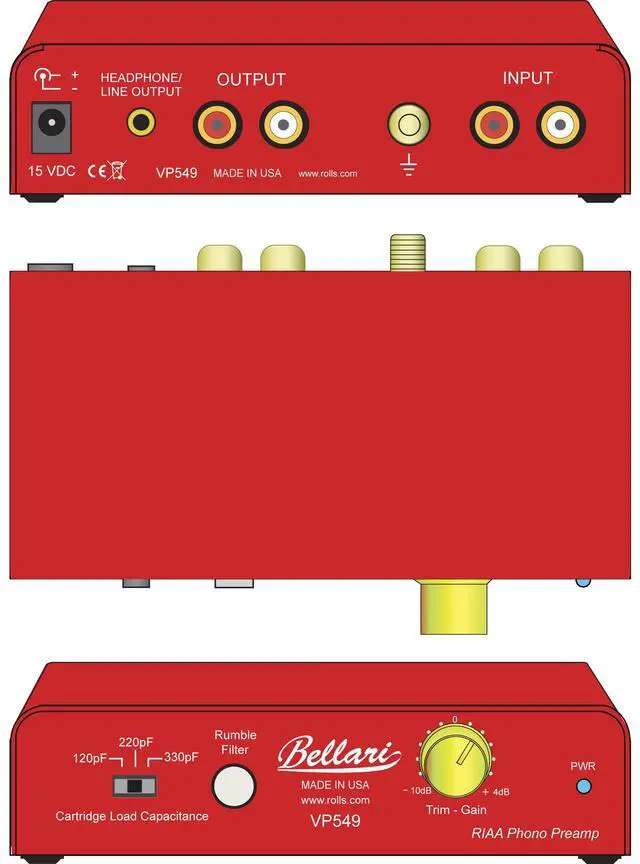 Alt view image 4 of 4 - Bellari VP549 Phono Preamplifier