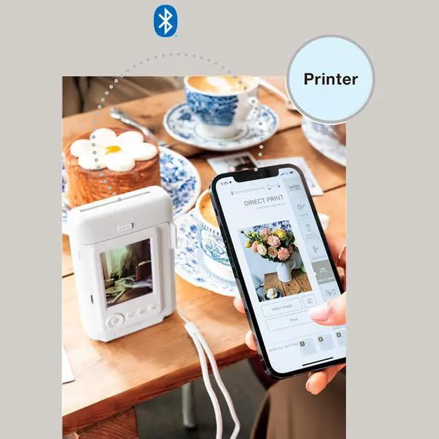 Alt view image 4 of 4 - Instax Mini LiPlay Hybrid Instant Camera and Smartphone Printer (Misty White) Bundle with Instax Mini Twin Film Pack (20 Exposures), and Accessory Kit (3 Items)